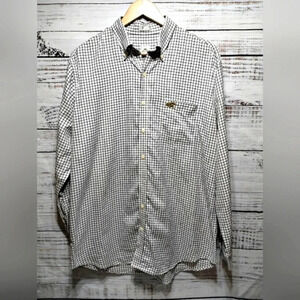 Peter Millar Black White Windowpane WSU Shockers Button‎ Down Shirt size Large